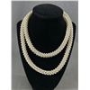 Image 2 : Vintge faux Pearl Rope Necklace with 1980's Interchangable Ceramic Earrings