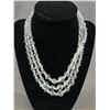 Image 2 : Vintge 3 Strand Crystal Necklace with Crystal Earrings