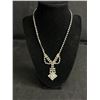 Image 2 : Vintage Faux Pearl and Rhinestone Earrings Plus a Nice Rhinestone Necklace
