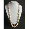 Image 2 : Pretty Pink and White 1980's Ceramic Beaded Necklace Plus Earrings