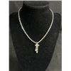 Image 2 : Vintage Single Strand Rhinestone Necklace with Rhinestone Earrings