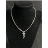 Image 3 : Vintage Single Strand Rhinestone Necklace with Rhinestone Earrings