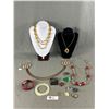 Image 2 : Large Lot of Vintage Jewelry Lucite, Bangles, Earrings and Necklaces Etc