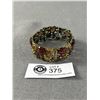 Image 1 : Fabulous Vintage Rhinestone Enamel Cuff Bangle