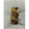 Image 2 : Fabulous Vintage Rhinestone Enamel Cuff Bangle