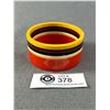 Image 1 : Outstanding Vintage Celluloid Multi Color Cuff Bangle