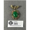 Image 1 : Old Gold Pearl, Jade Brooch. Very  Nice