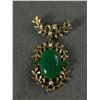Image 2 : Old Gold Pearl, Jade Brooch. Very  Nice