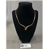 Image 1 : Delightful Gold Plated, faux Diamond Sexy Necklace