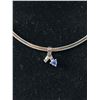 Image 2 : Genuine Tanzanite Stone Silver Snake Necklace. Good Quality, Excellent Condition