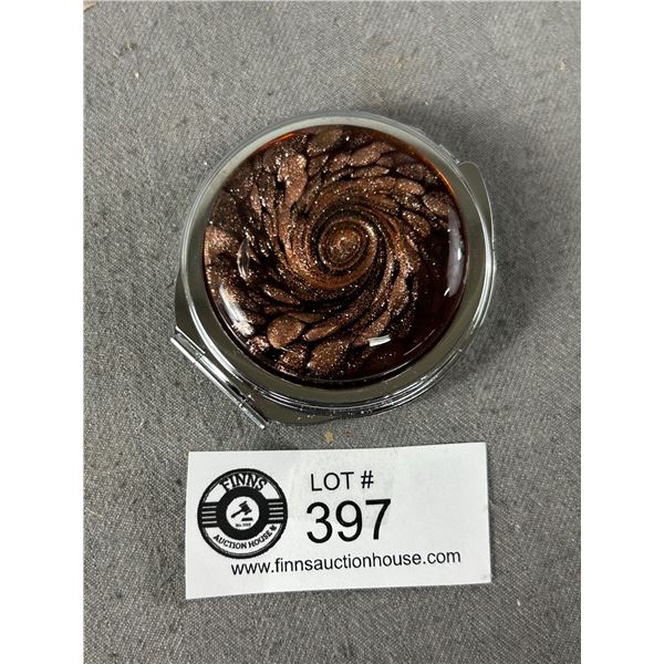 Beautiful Murano Glass Silver Mirror Compact