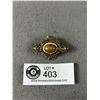 Image 1 : Antique Gold Plated Pearl & Stone Brooch Nice