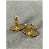 Image 4 : Beautiful Vintage Gold Tone Onyx Cufflinks