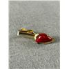 Image 2 : Eye Catching Unique Gold Tone Cufflinks Set with Red Stone
