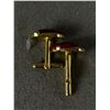 Image 5 : Eye Catching Unique Gold Tone Cufflinks Set with Red Stone