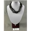 Image 1 : Vintage Triple Strand of Natural Stone & Crystal Beads Necklace