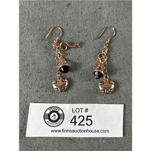 Gorgeous Gold Over Sterling Silver Earrings Tested 9.2gr