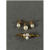 Image 2 : Lovely Pearl Necklace & 2 Pearl Brooches