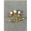 Image 3 : Lovely Pearl Necklace & 2 Pearl Brooches
