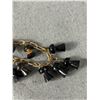 Image 2 : Vintage Hand Carved Black Coral Mushroom Charms Bracelet