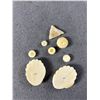 Image 3 : Lot of Carved Ivory Pieces for Pendants & Earrings