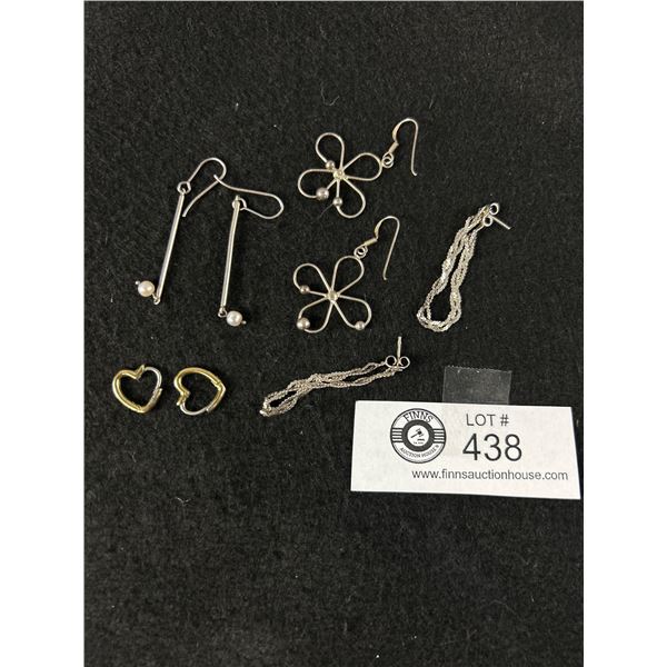 4 Pairs of Sterling Silver Earrings