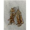 Image 2 : 3 Vintge Bead Necklaces & 3 Pairs of Bead Dangle Earrings