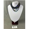Image 7 : 3 Vintge Bead Necklaces & 3 Pairs of Bead Dangle Earrings