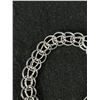 Image 2 : Vintage Double Links Sterling Silver Bracelet. Designer Mark Ster. In Good Condition