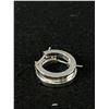 Image 3 : Solid Sterling Silver Pair of Hoop Earrings Marked 925.Designer Mark