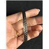 Image 2 : Vintage Sterling Silver Raised Engraved Bangle.Marked H Sterling 16gr