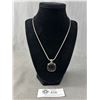 Image 1 : Heavy Solid 925 Sterling Silver Chain with Moonstone Pendant Each Marked 925 16.4 gr