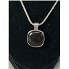 Image 2 : Heavy Solid 925 Sterling Silver Chain with Moonstone Pendant Each Marked 925 16.4 gr
