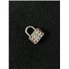 Image 2 : Lovely 925 Sterling Silver with Aurora Borealis Rhinestone Locket Pendant. Hinged