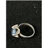Image 2 : Lovely Sterling Silver with Blue Topaz Stone Ring Marked Mexico TE-20 925 Size 7