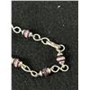 Image 2 : 925 Sterling Silver with Tiger Eye Stone Beads. Linked Bracelet Original Clasp