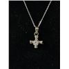 Image 2 : Sterling Silver Chain with Cubic Zirconia Pendant Necklace Marked 925