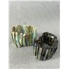 Image 3 : 3 Mother of Pearl & Abalone Shell Stretch Bracelets