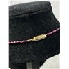 Image 3 : Vintage Dainty Genuine Garnet Beads Necklace Original Clasp