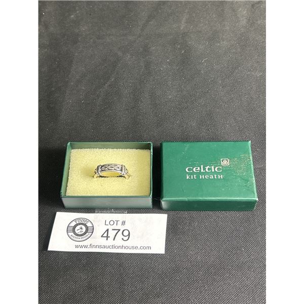 Vintage Sterling Silver Celtic Ring with Original Box