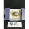 Image 1 : Spectacular Gold Plated and Striped White Onyx Ring. Very Nice