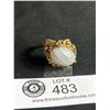 Image 2 : Spectacular Gold Plated and Striped White Onyx Ring. Very Nice