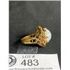 Image 3 : Spectacular Gold Plated and Striped White Onyx Ring. Very Nice