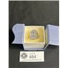 Image 1 : Rhodium Plated Vintage Gem Set Ring.