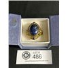 Image 1 : Stunning Genuine Lapis Gemstone Gold Plated Ring