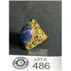 Image 2 : Stunning Genuine Lapis Gemstone Gold Plated Ring