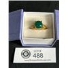 Image 1 : Beautiful Vintage Gold Plated Jade Gemstone Ring. Gorgeous Setting