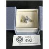 Image 1 : Chic! Vintage White Gold Plated Faux Diamond Ring
