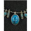 Image 2 : 1970's Silver Turquoise South Western Necklace