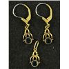Image 1 : Beautiful Antique Gold Plated with Sapphire Earring and Pendant Set